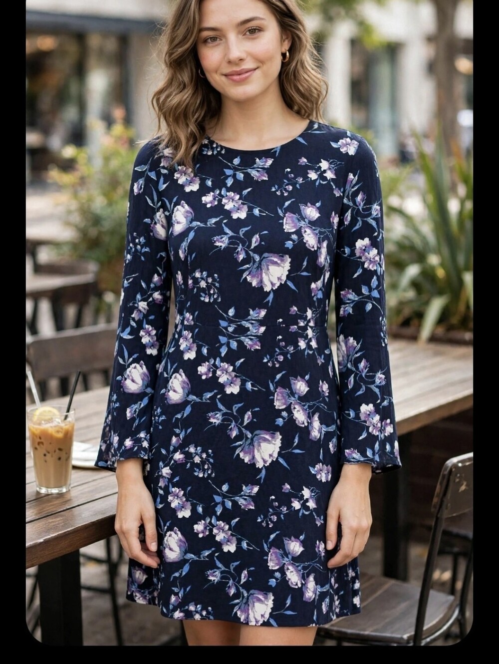 Kendall & Kylie Black Floral Dress